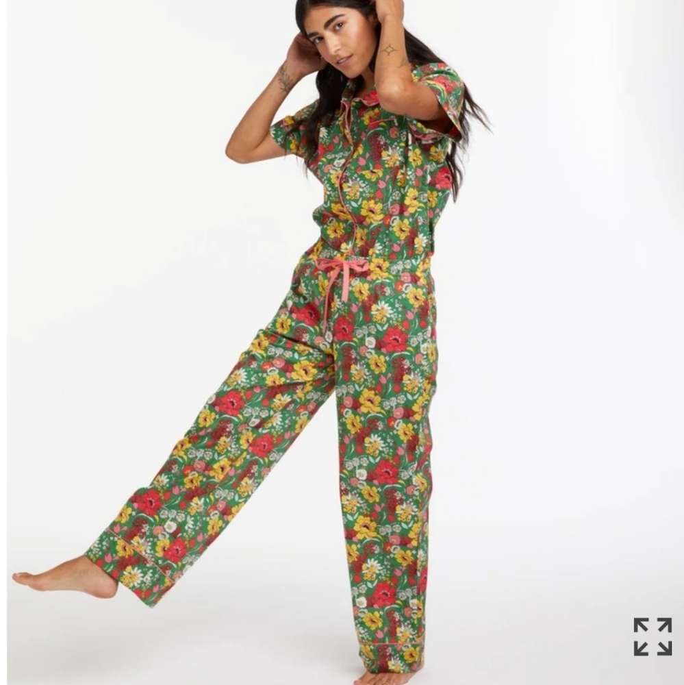 COPY - LEISURE PANTS - EMERALD SUPER BLOOM